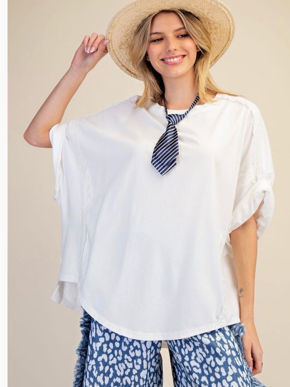 EASEL WASHED OVERSIZED KNIT TOP.  (Pants in photo are in my shop)
